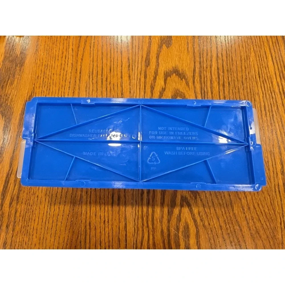Kraft Velveeta Cheese Box Keeper Storage Container Blue Plastic 2 lb Block